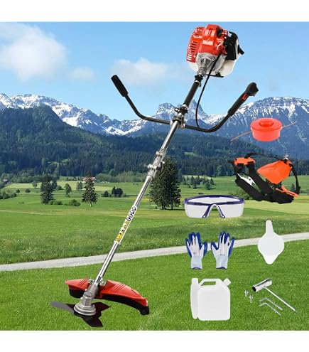 Amazon.com : YOXIER Grass Trimmer 52cc 2-Stroke Gas Crank 2 in 1
